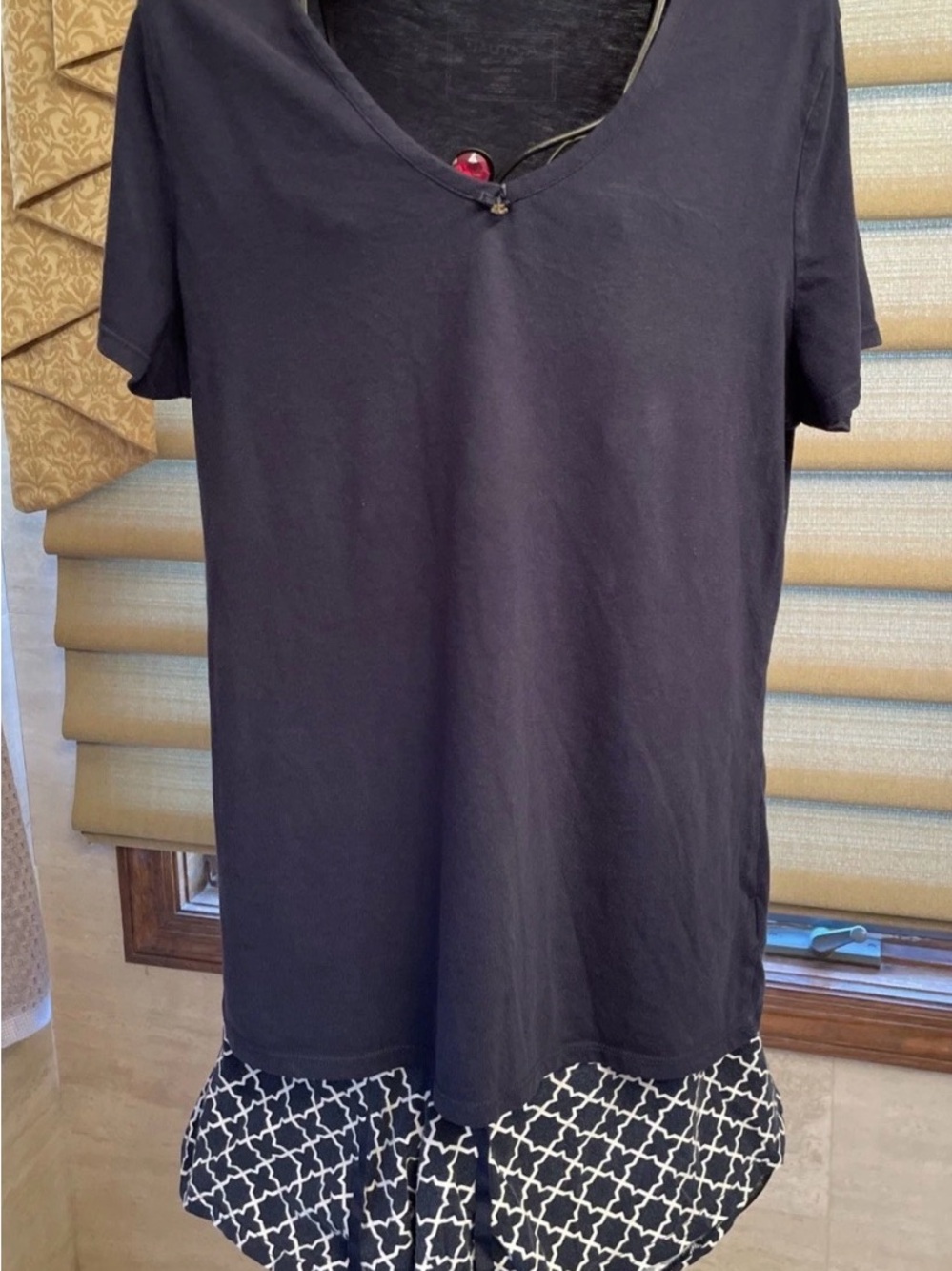 Women’s Nautica Navy Blue Short Sleeve/Shorts Pajama Set Size Large Drawstring